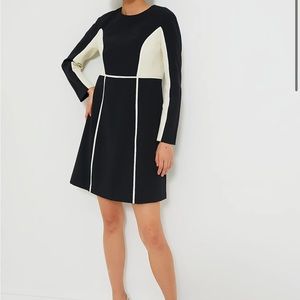 Navy and Cream Evie Dress